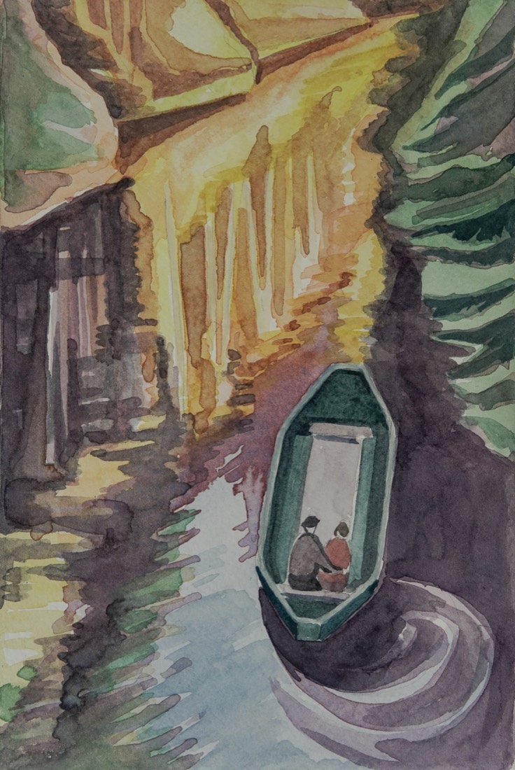 Aquarell »Wasseroberfläche« von Anne Kern