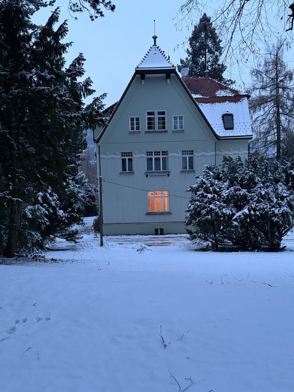 Die Jugendstilvilla im Schnee